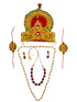 BookMyCostume Royal King & Mythological Character Accessory Set for Kids –  Crown & Jewellery set Combo | Ideal for Ramleela, Fancy Dress & Cultural Events | Kids
